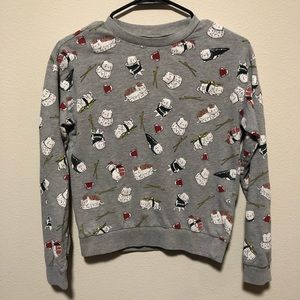 Divide Sushi Cat Crewneck Sweatshirt